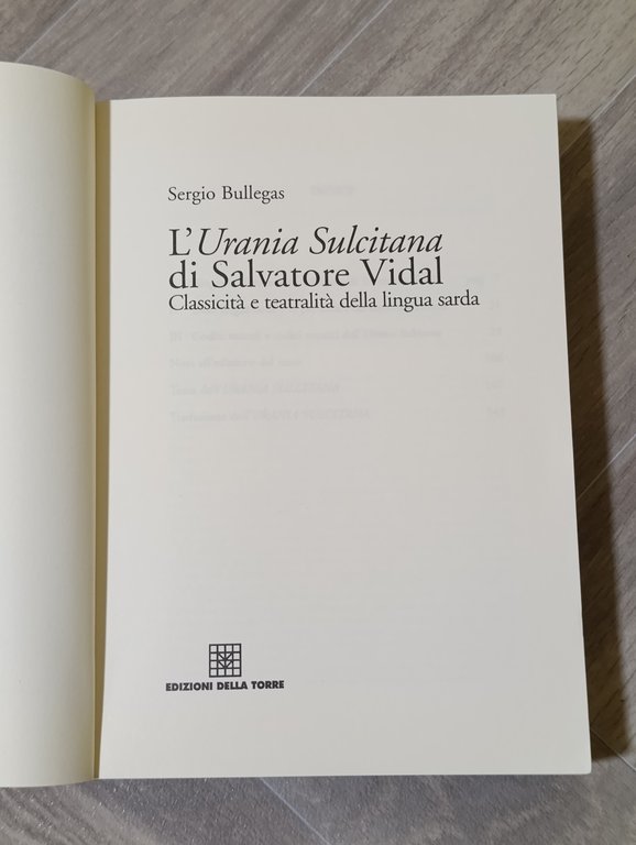 L'Urania Sulcitana di Salvatore Vidal : classicità e teatralità della …