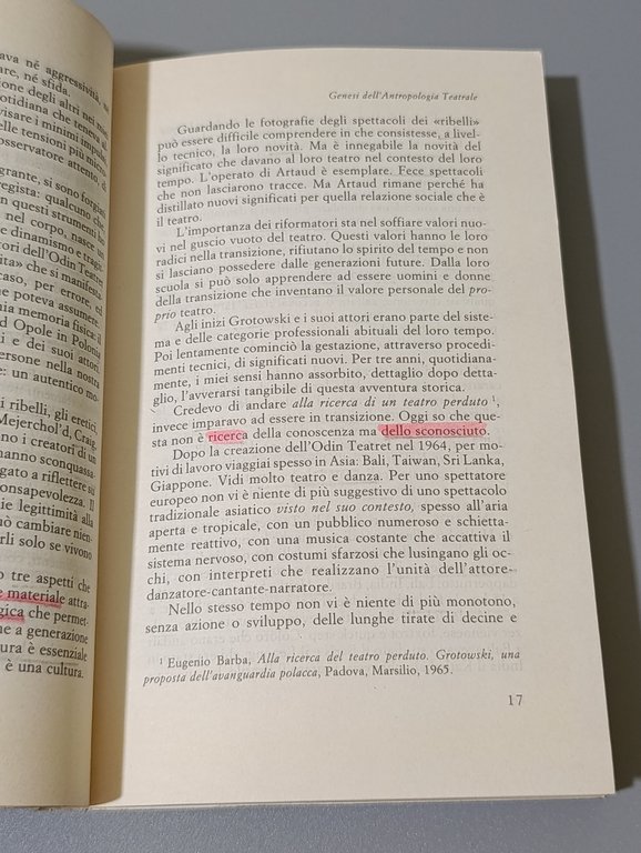 La canoa di carta. Trattato di antropologia teatrale