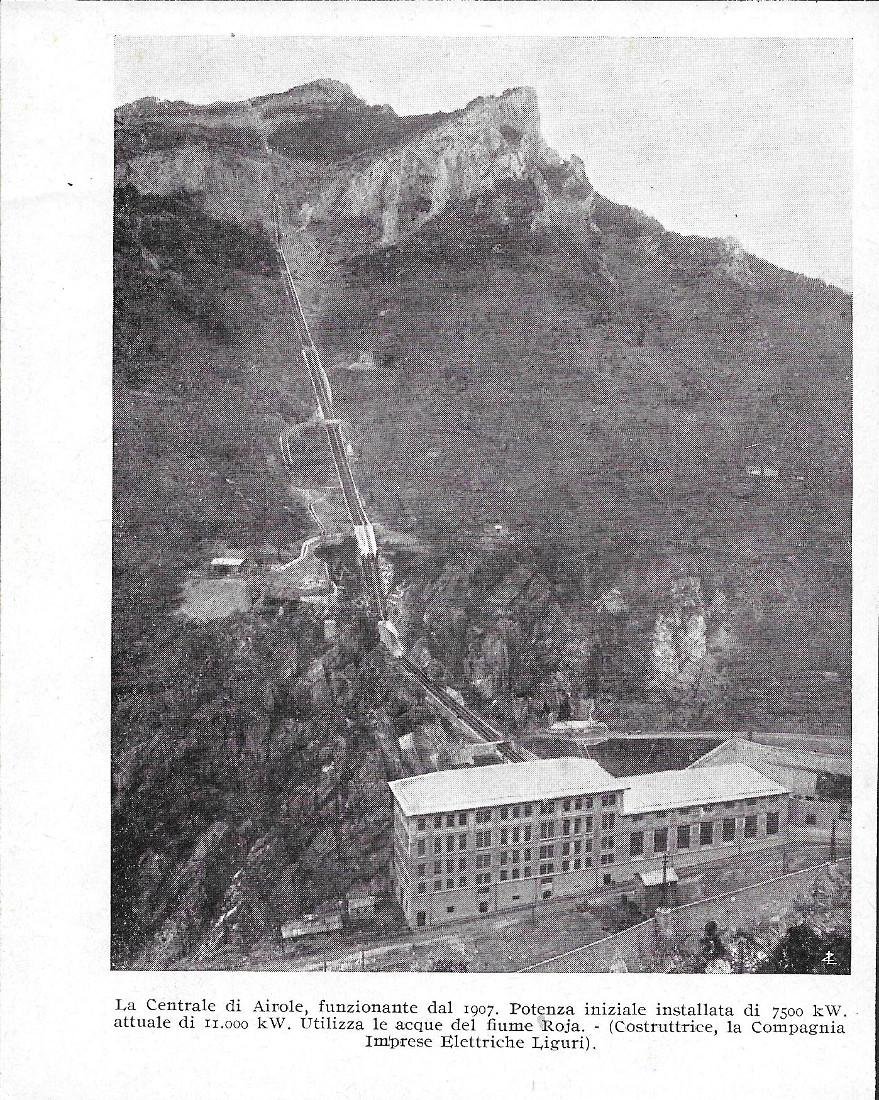 La centrale di Airole, funzionate dal 1907. Stampa 1928 | Immagine principale