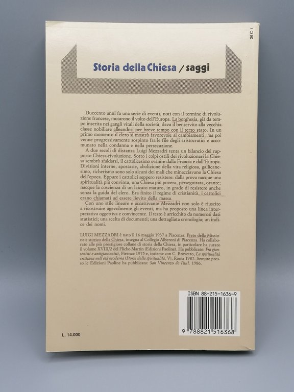 La Chiesa e la Rivoluzione Francese Libro Mezzadri Edizioni Paoline …