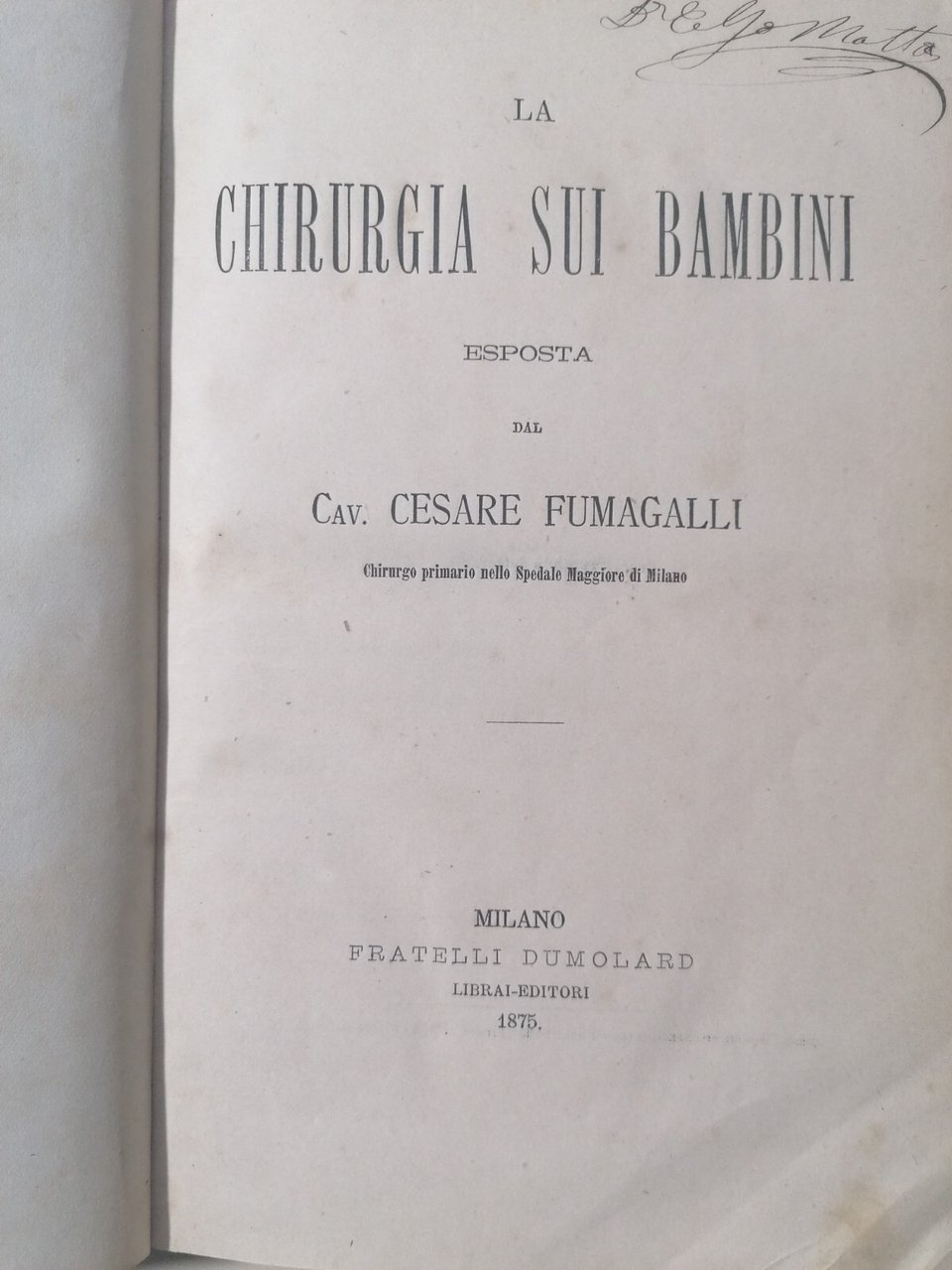 La Chirurgia sui Bambini