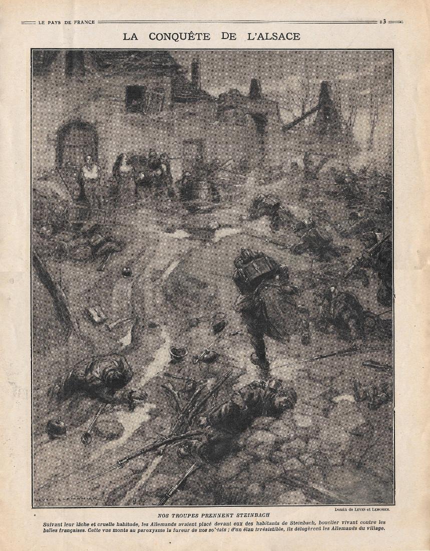 La Conquete de l'Alsace / Dans l'Argonne. Stampa 1915 | Immagine principale
