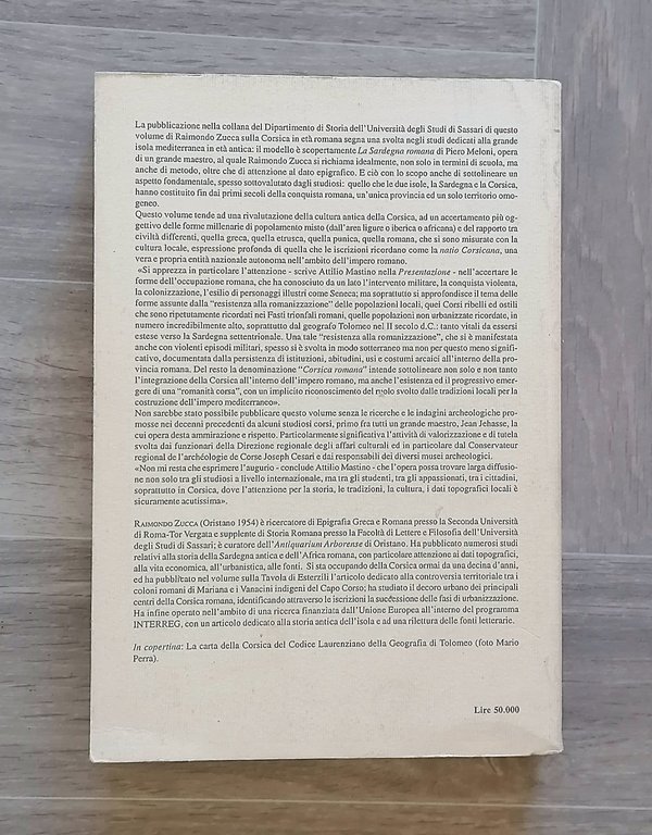 La Corsica Romana Libro Raimondo Zucca S'Alvure Corsi Greci Etruschi …