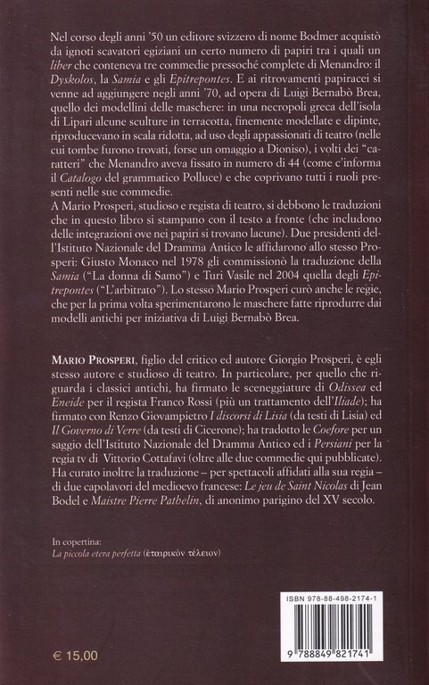 La donna di Samo-L'arbitrato. Testo greco a fronte