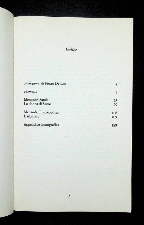 La donna di Samo-L'arbitrato. Testo greco a fronte
