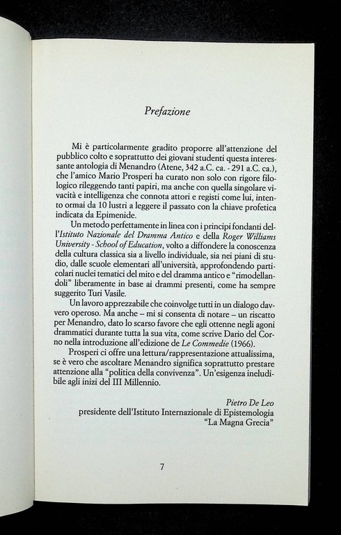 La donna di Samo-L'arbitrato. Testo greco a fronte