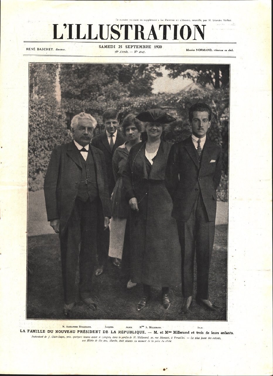 La famille du nouveau President de la Republique: M. Millerand. … | Immagine principale
