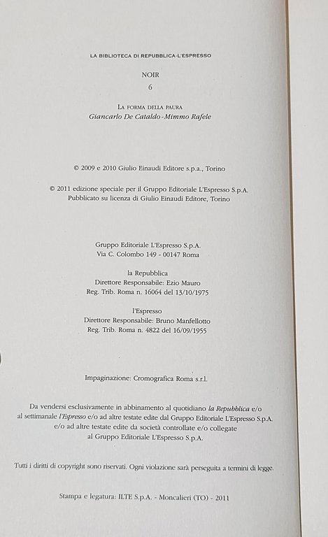 La Forma della Paura. Repubblica - L'Espresso | Immagine Gallery 6
