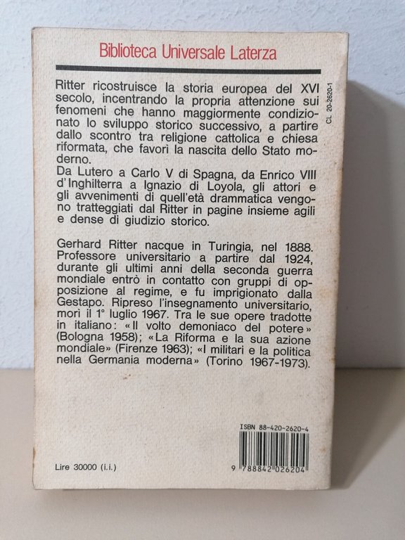 La Formazione Dell'Europa Moderna Libro Ritter Storia Universale Laterza 1985
