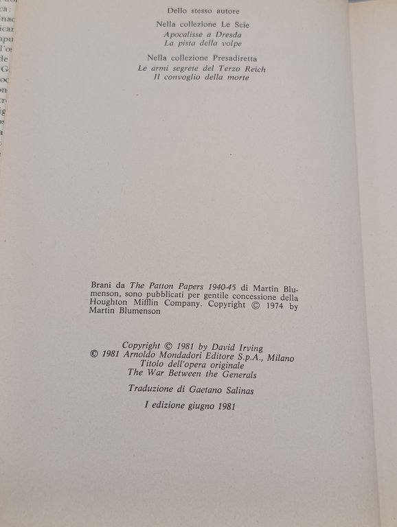 La Guerra tra i Generali. All'interno dell'Alto Comando Alleato