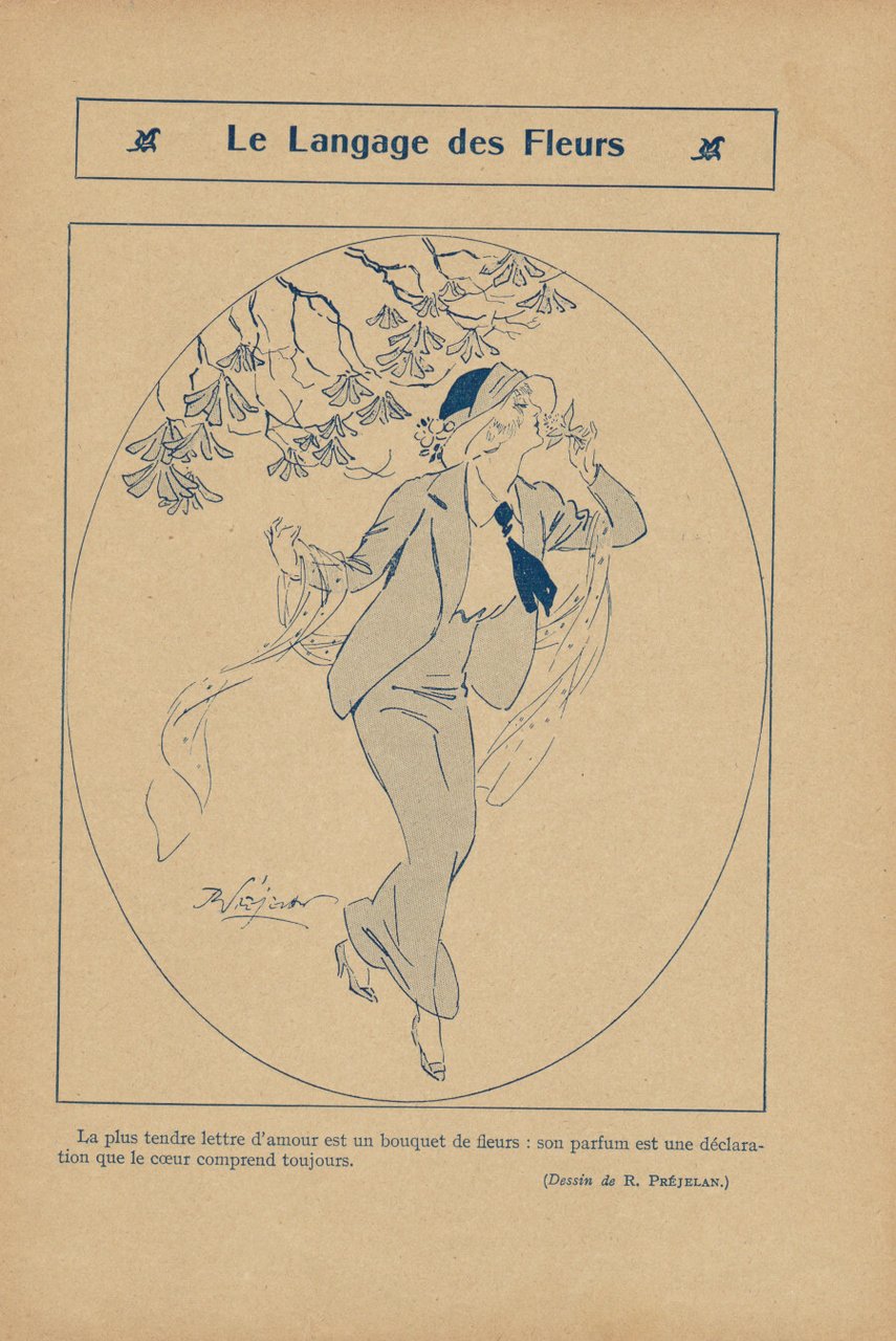 La langage des fleurs. (ill. Prejelan). Stampa 1913 | Immagine principale