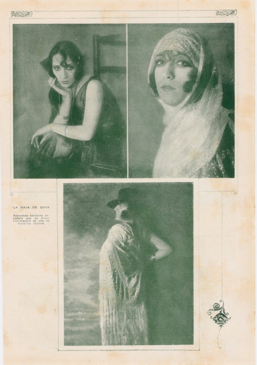 La Maja de Goya. Aplaudida ballarina espanola. Immagine 1922 | Immagine principale