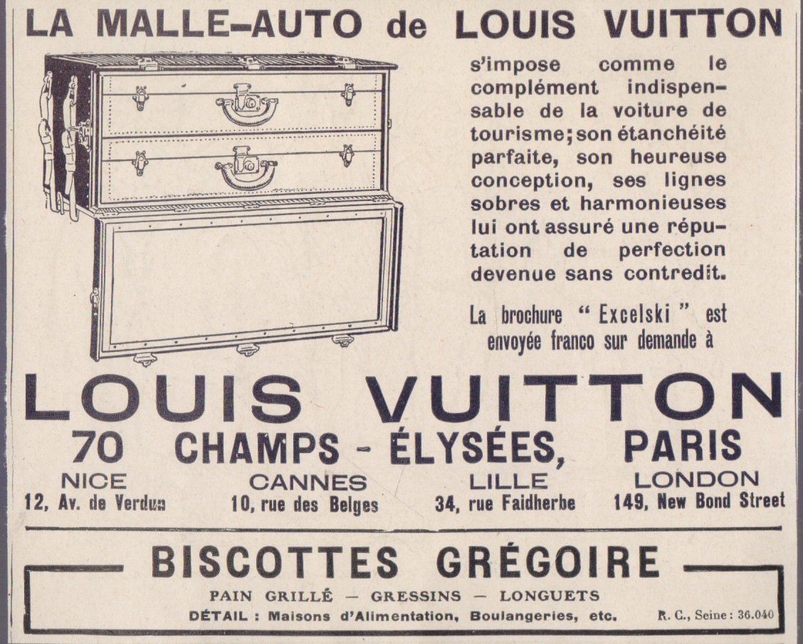 La malle-auto de Louis Vitton. Advertising 1926 | Immagine principale