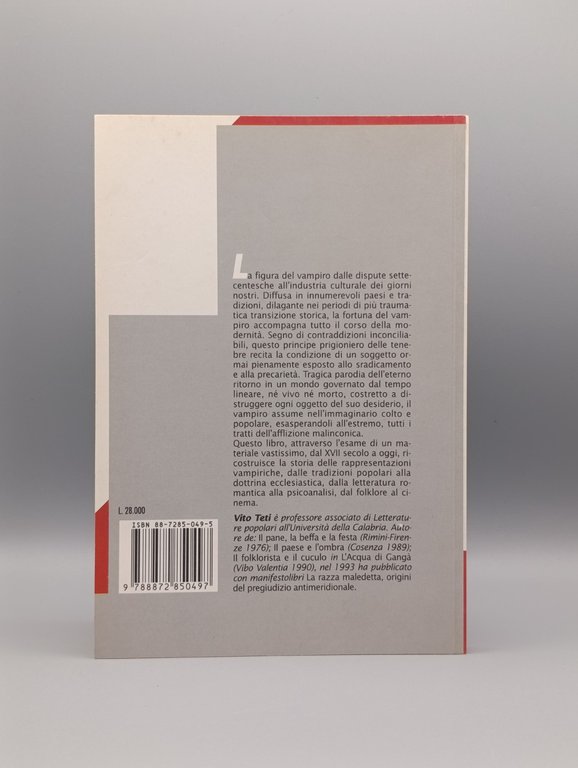 La Melanconia del Vampiro Libro Vito Teti Prima Edizione 1994 …