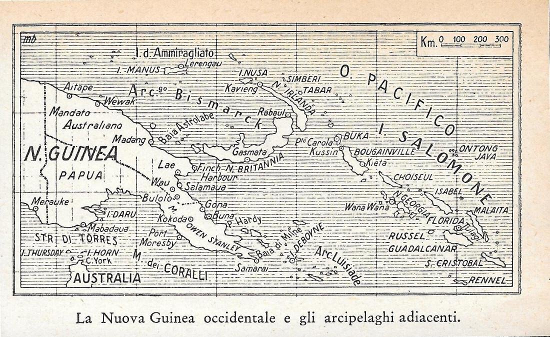 La Nuova Guinea occidentale e gli arcipelaghi adiacenti. Stampa 1934 | Immagine principale