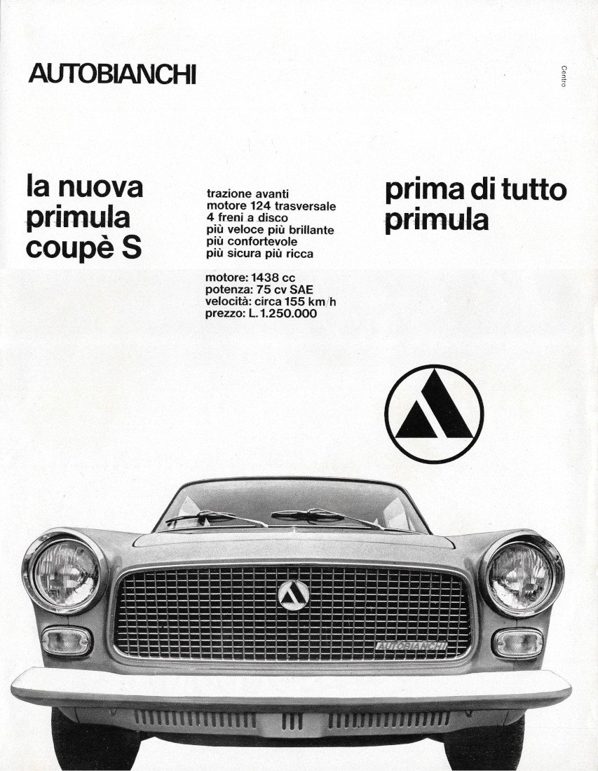 La nuova Primula S Autobianchi / Dunlop - Advertising 1968 | Immagine principale