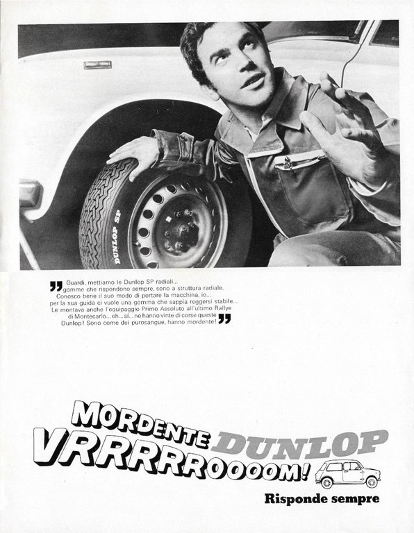 La nuova Primula S Autobianchi / Dunlop - Advertising 1968 | Immagine Gallery 2