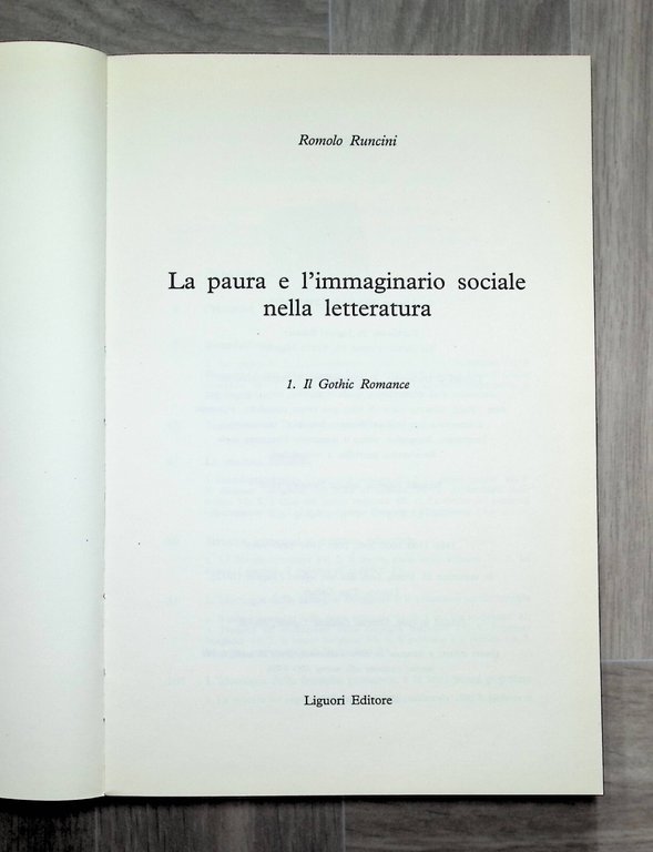 La Paura e l'Immaginario Sociale Nella Letteratura Gothic Romance Libro …