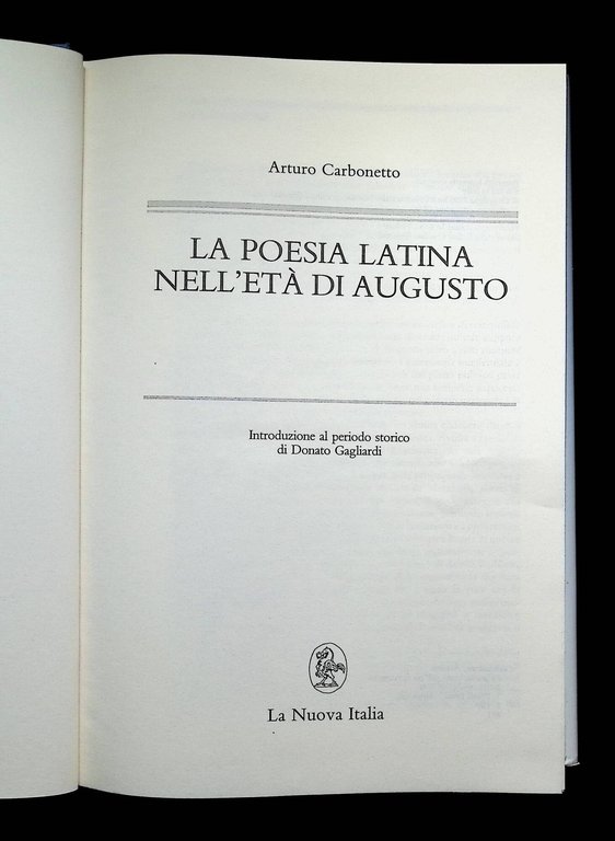 La poesia latina nell'etÃ di Augusto