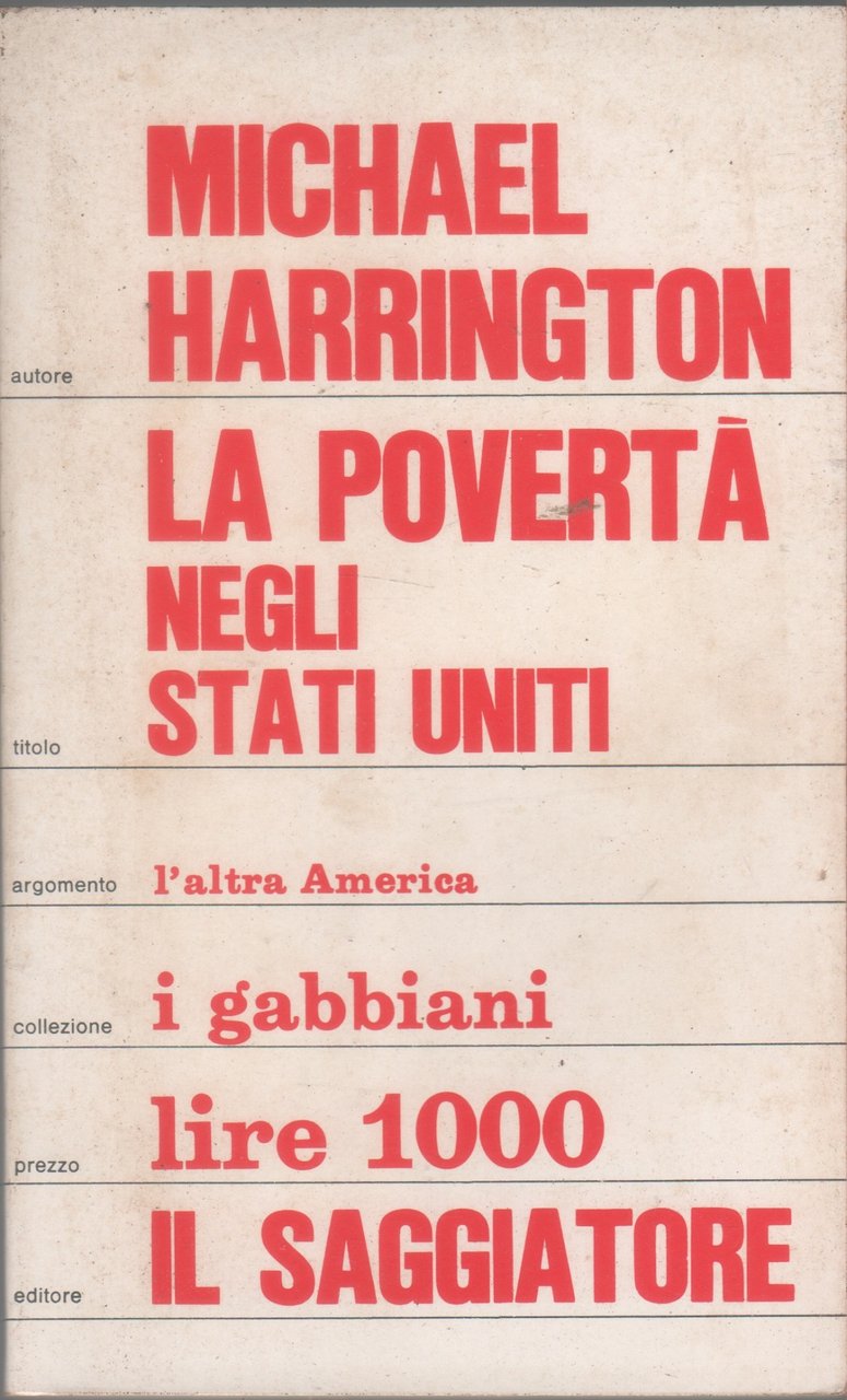 La povertà negli Stati Uniti - Harrington Michael | Immagine principale
