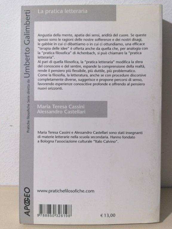 La Pratica Letteraria Libro Cassini Castellari Apogeo 2007 Lettura Letteratura