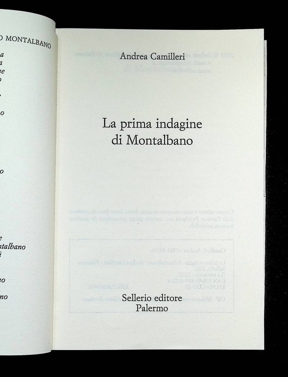 La prima indagine di Montalbano