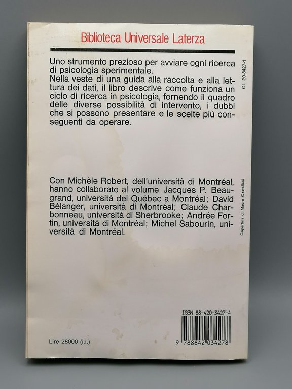 La Ricerca Scientifica in Psicologia Libro Robert 2^ ED 1994 …