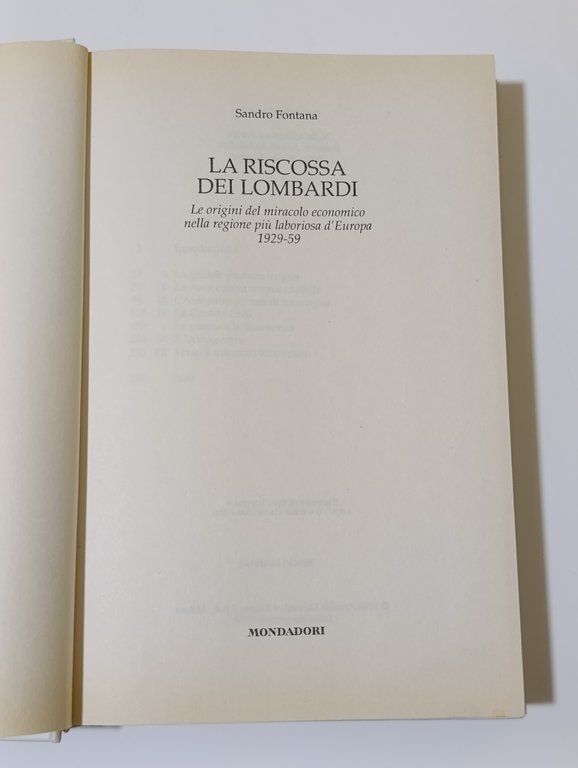 La riscossa dei lombardi : le origini del miracolo economico …