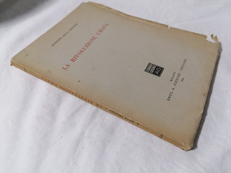 La Rivoluzione Umana Libro Agostino Degli Espinoza Giuffrè 1946 Marxismo …