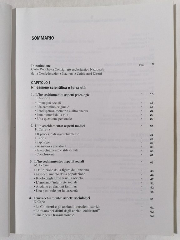 La Terza Età nel Mondo Rurale. Problemi e valori