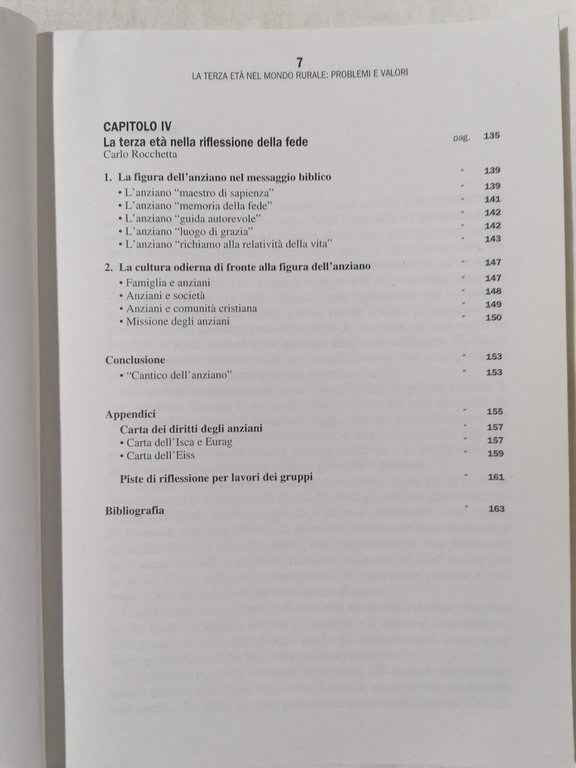 La Terza Età nel Mondo Rurale. Problemi e valori