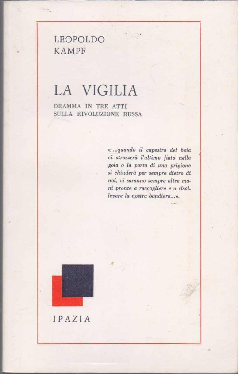 La vigilia Dramma in tre atti sulla Rivoluzione Russa - … | Immagine principale