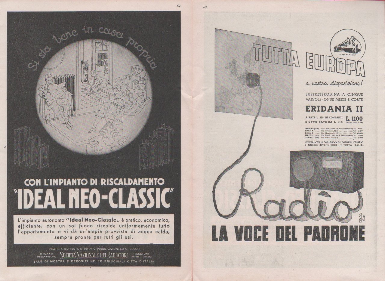 La voce del padrone. Eridania II / Ideal Neo-Classic. Advertising … | Immagine principale