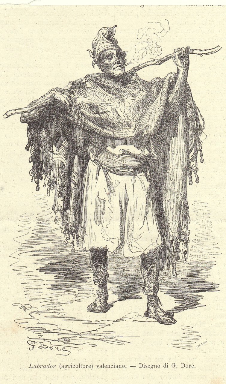 Labrador (agricoltore) valenciano (Spagna). Illustrazione 1864, ill. G. Doré | Immagine principale
