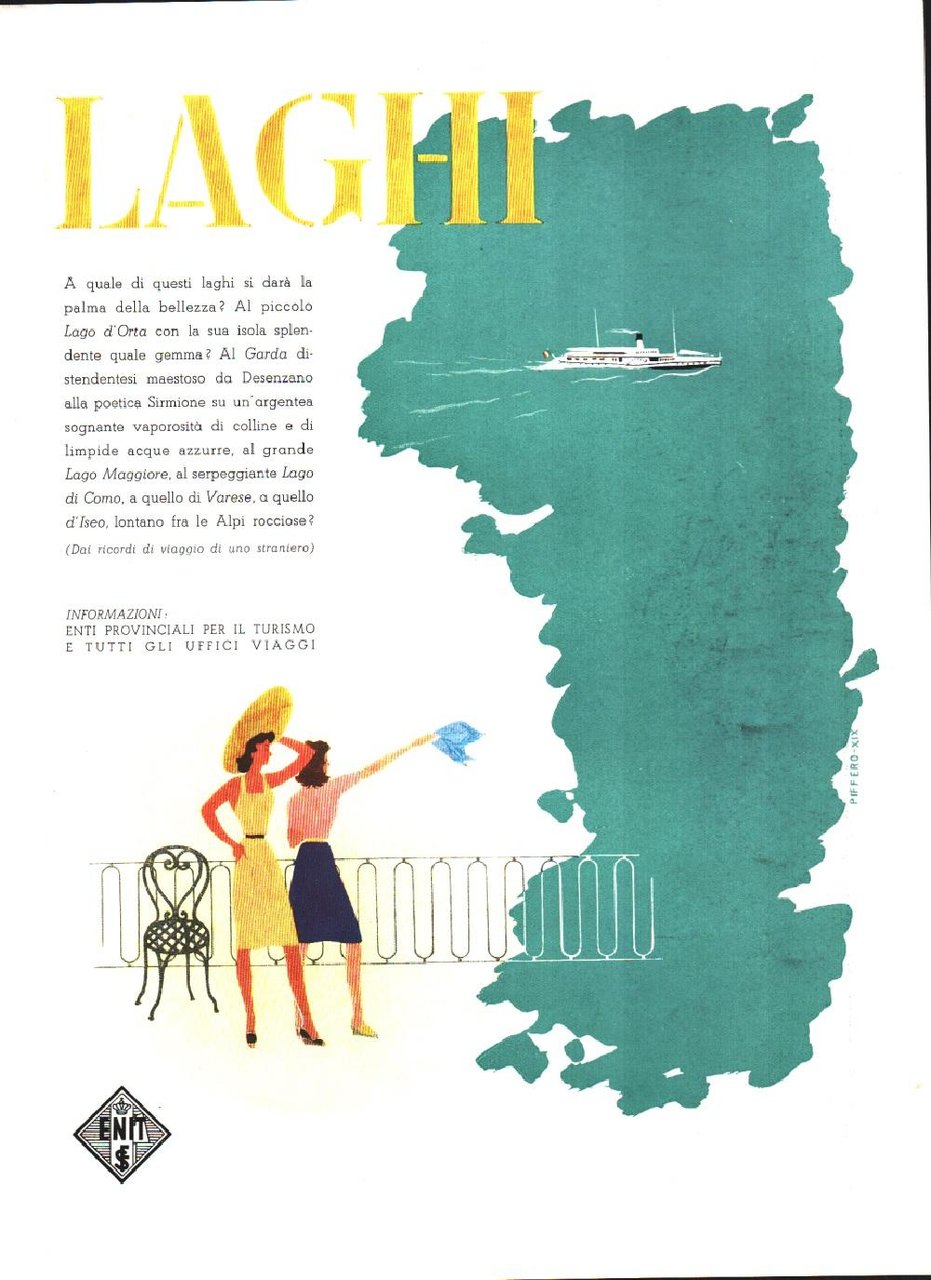 Laghi. Enit. Pubblicità 1941 | Immagine principale