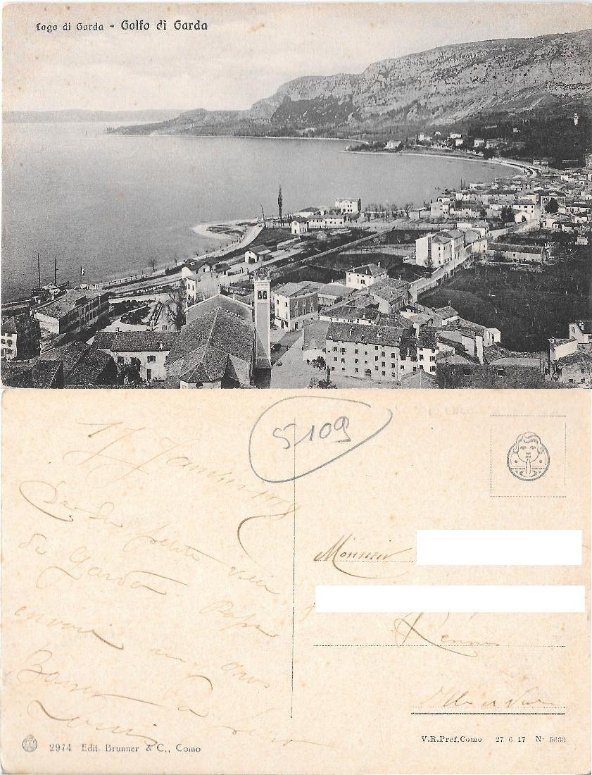 Lago di Garda. Golfo di Garda. Datata 1918 | Immagine principale