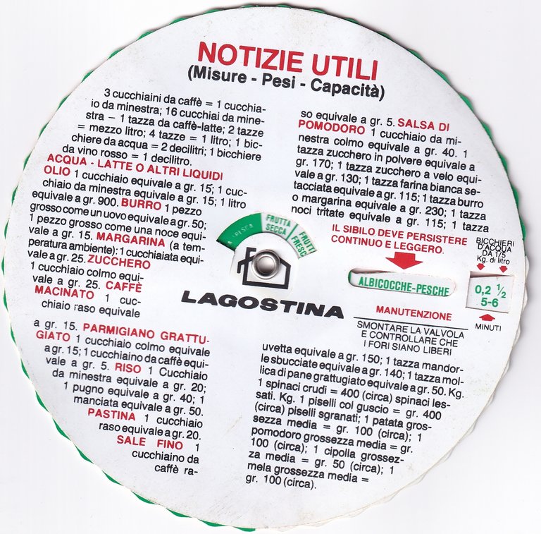 Lagostina - Manuale d'istruzioni - manuale vintage pentola a pressione