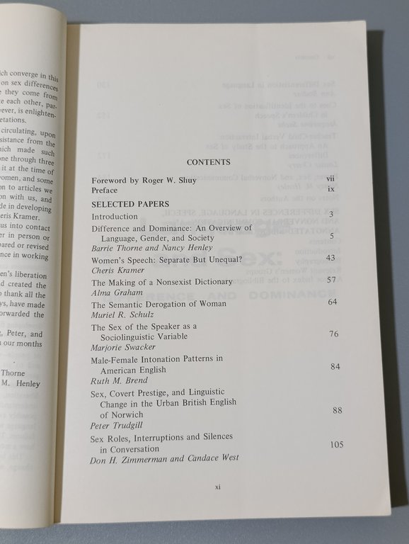 Language and sex. Difference and dominance