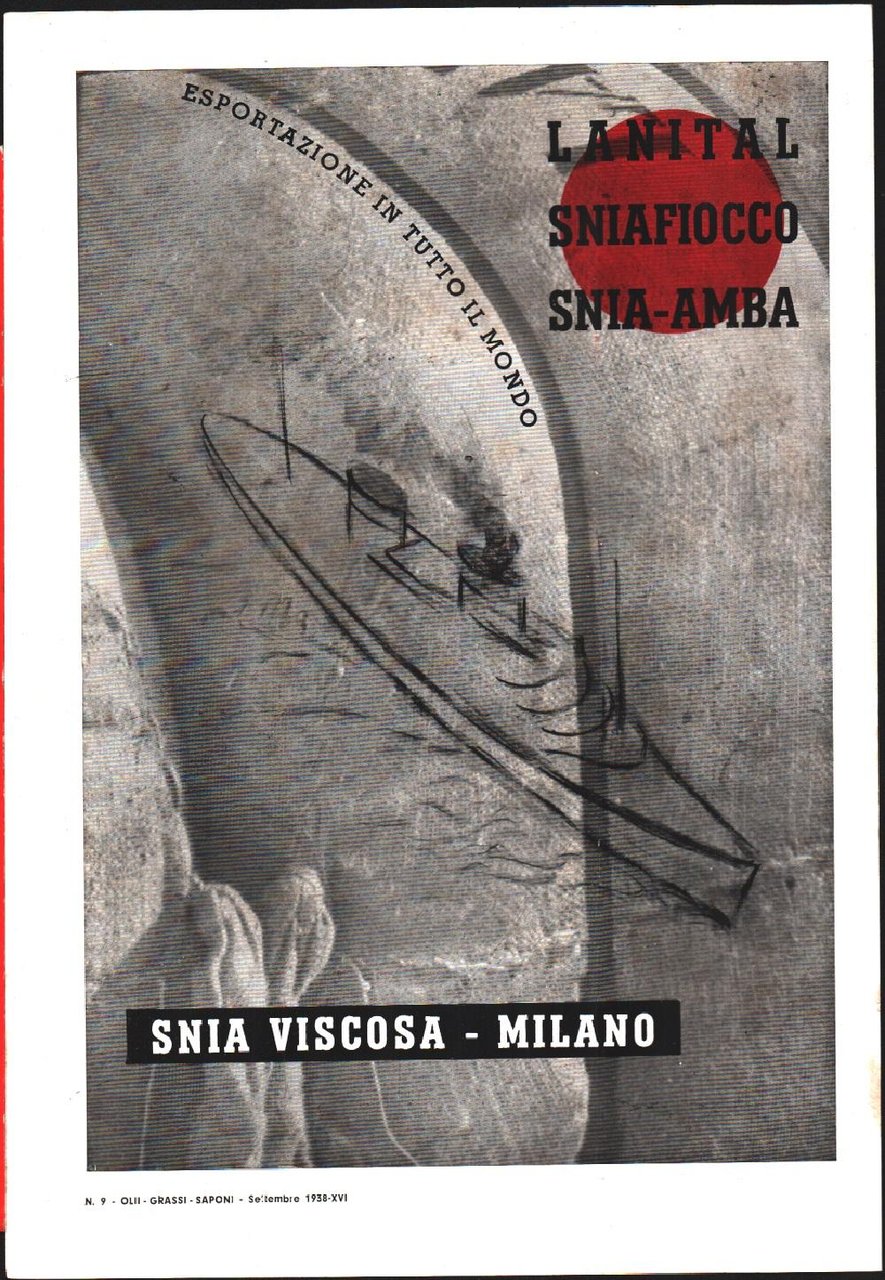Lanital. Sniafiocco, Snia-amba. Snia Viscosa. Pubblicità 1938 | Immagine principale