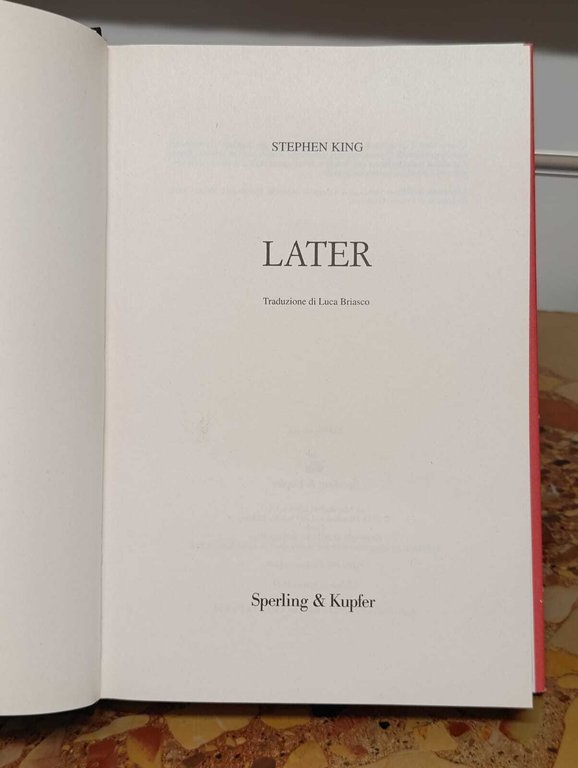 Later. Prima Edizione italiana | Immagine Gallery 8