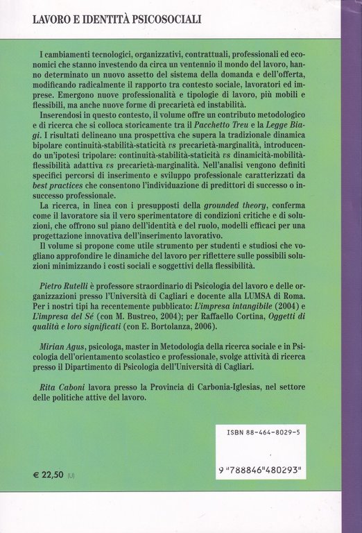 Lavoro e identità psicosociali. Sicurezza, flessibilità e precarietà