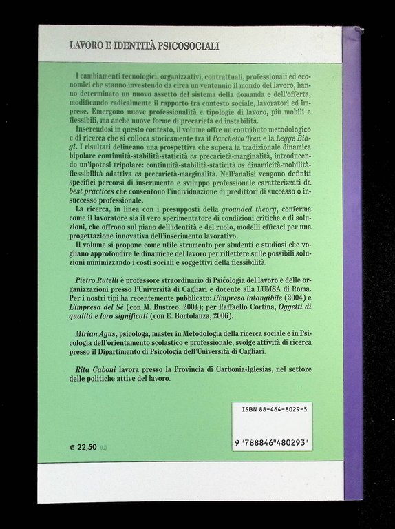 Lavoro e identità psicosociali. Sicurezza, flessibilità e precarietà