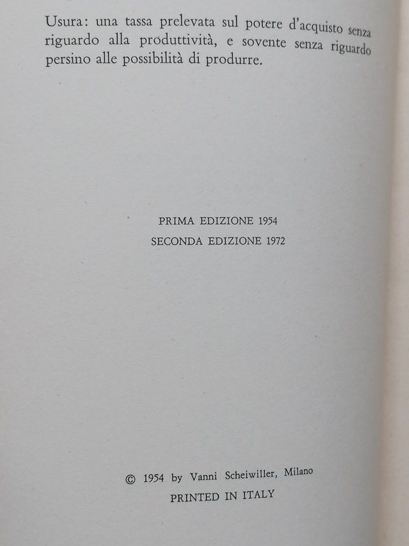 Lavoro Ed Usura Libro Ezra Pound Tre Saggi Pesce D'Oro …