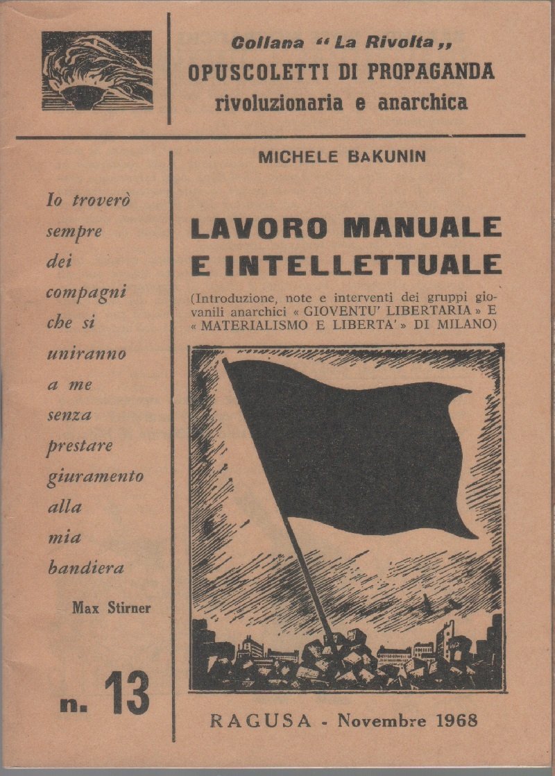 Lavoro manuale e intellettuale - Michele Bakunin | Immagine principale