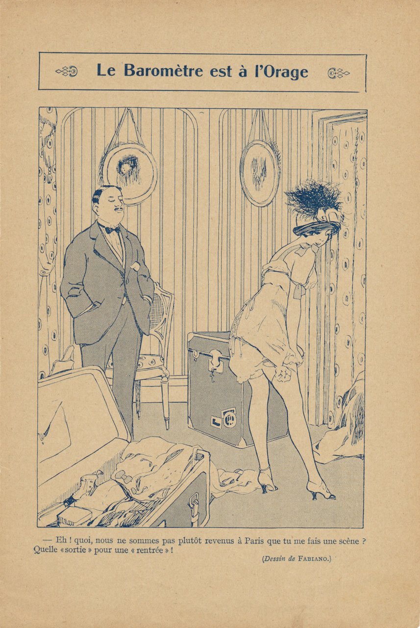 Le barometre est a orage. (ill. Fabiano). Stampa 1913 | Immagine principale