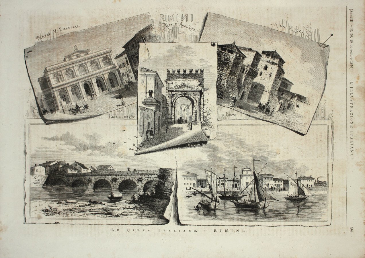 Le città italiane: Rimini. Stampa 1876 | Immagine principale
