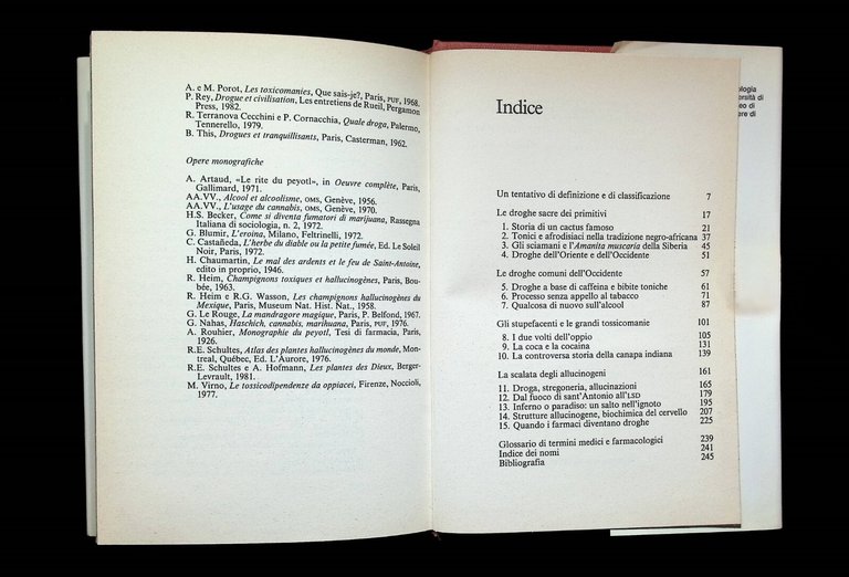 Le Droghe Storia Classificazione DIffusione Effetti Libro Jean Pelt CDE …