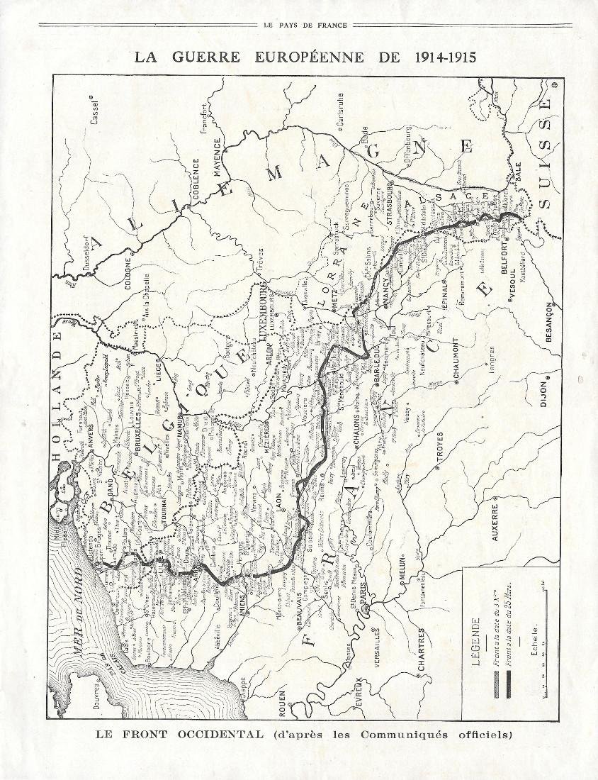 Le Front Occidental, Communiques officiels/ Général Pau. Stampa 1915 | Immagine principale