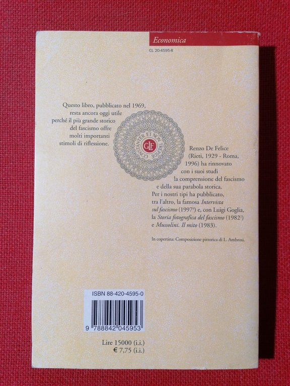 Le Interpretazioni Del Fascismo Libro Renzo De Felice Laterza 2001