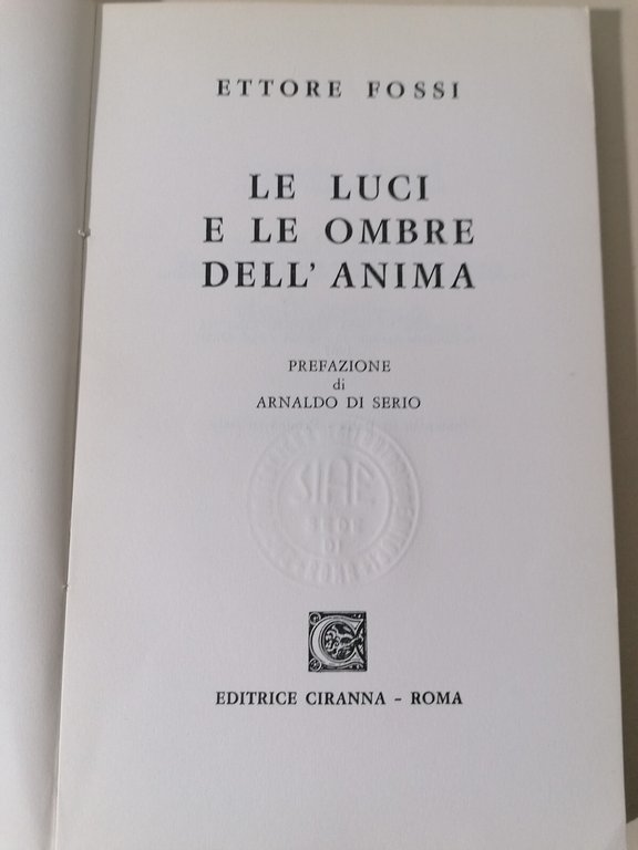 Le luci e le ombre dell'anima